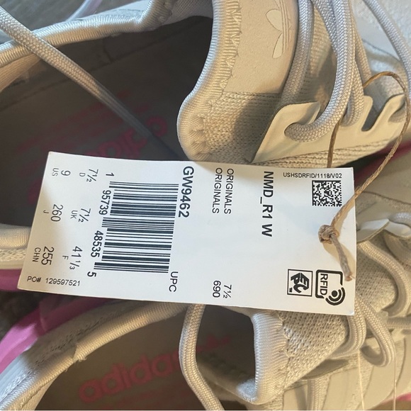 New Adidas Originals Womens NMD_R1 W Sneakers Grey Pink White Size 9 - Picture 8 of 8
